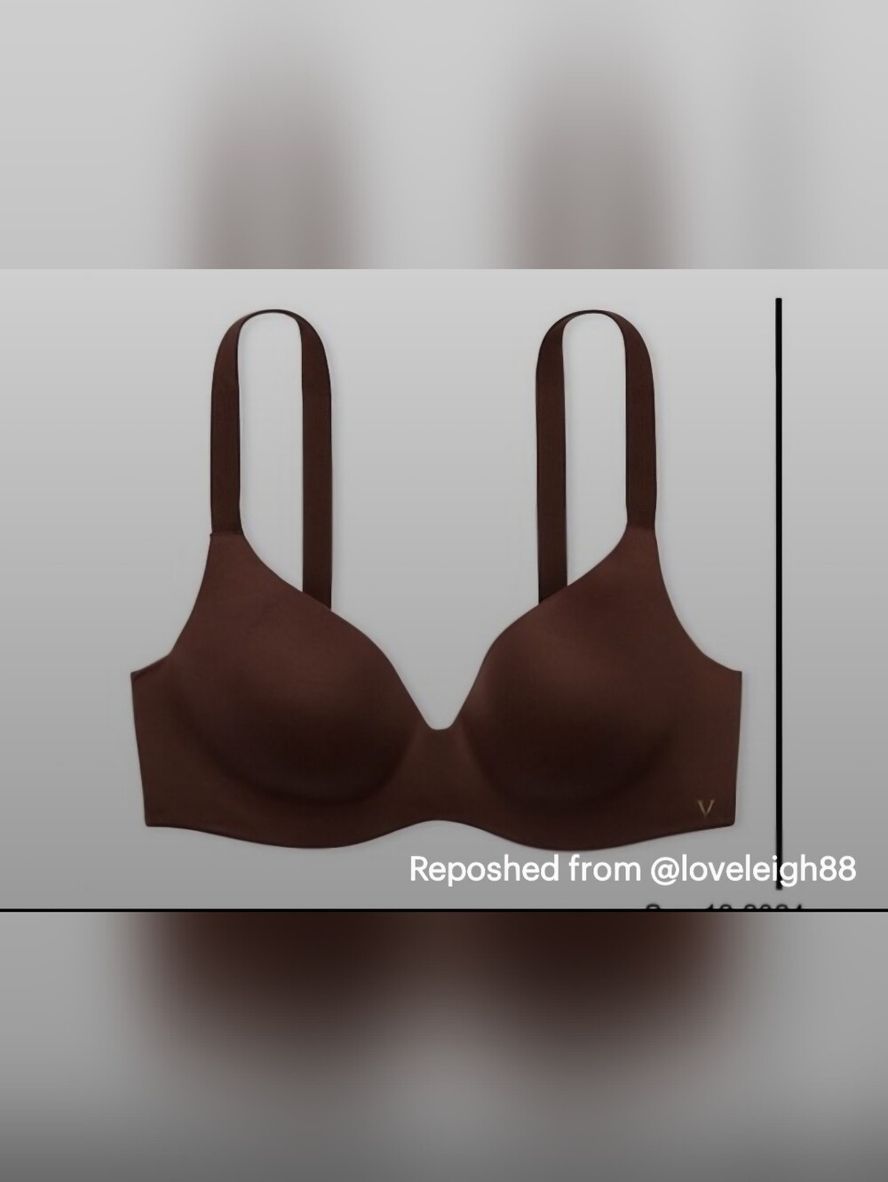 Victoria's Secret Smooth T-Shirt Bra in Chocolate Brown